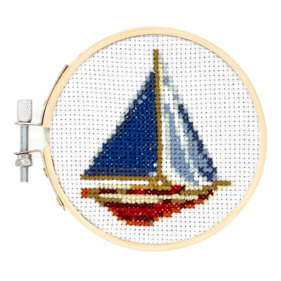 Mini Cross Stitch Kit: Sailboat