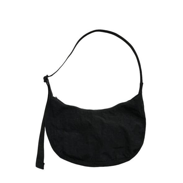 Nylon Crescent Bag: Black
