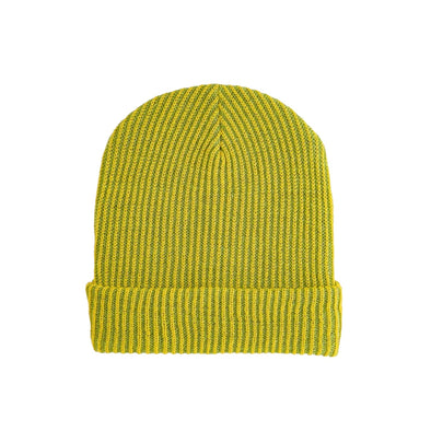 Rib Knit Hat: Green