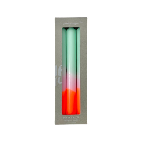 Dip Dye Neon Candle: Spring Sorbet