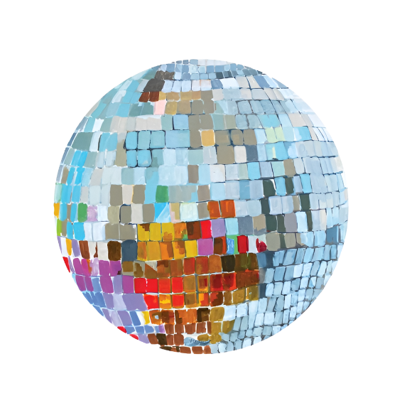 Print: Life of the Party Disco Ball 12x12