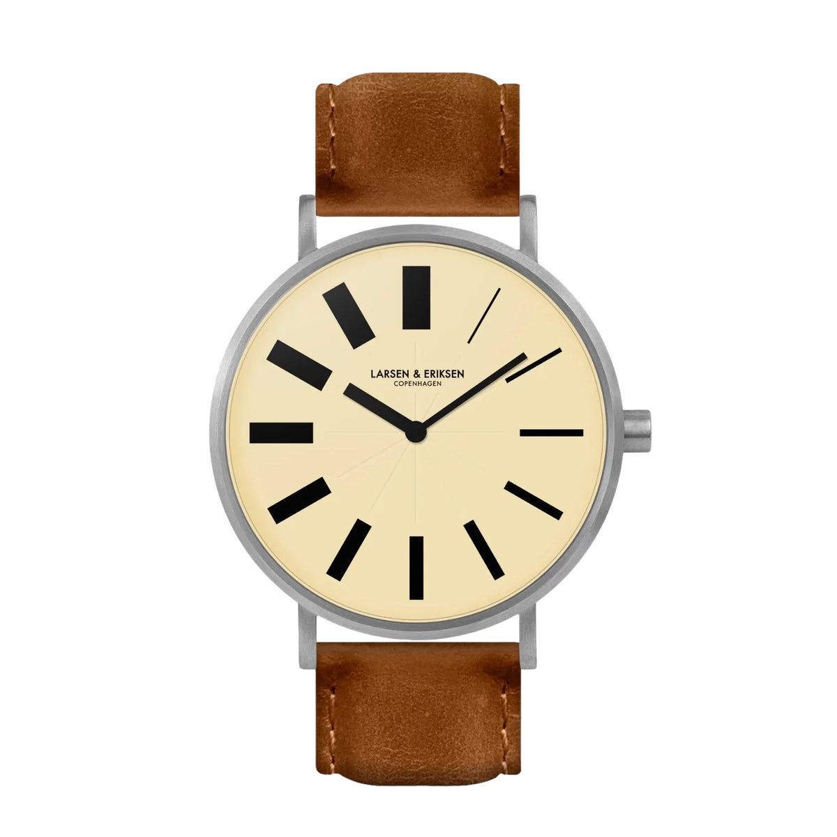 LARSEN & ERIKSEN クォーツ時計 ブラウンレザーバンド 01-Front-Evolution-41mm-