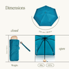 Mini Pocket Umbrella: Teal Blue