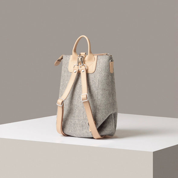 Bedford Backpack Midi: Granite/Natural