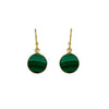 Earrings: Malachite Coins