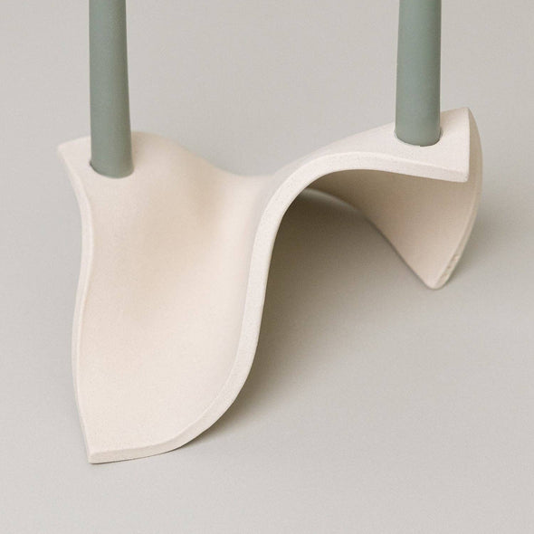 Drape Candelabra: Bone