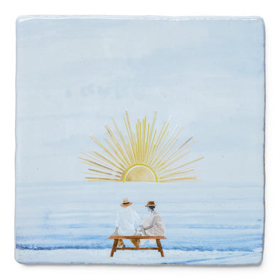 Tile: Watching the Sunset Together GOLD Medium