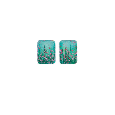 Earrings: Canvas Meadow