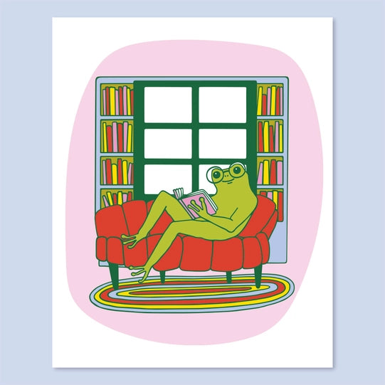 Print: Reading Frog