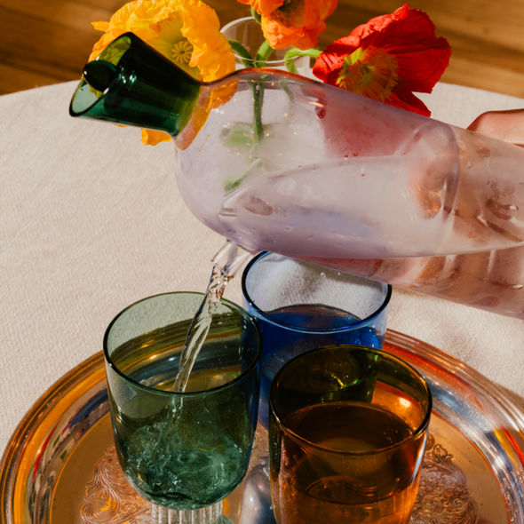 Color Block Water Carafe
