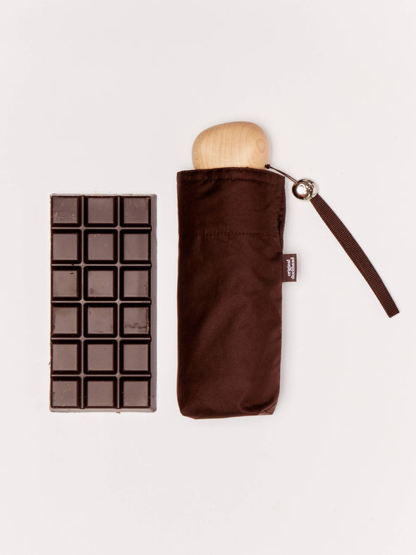 Mini Pocket Umbrella: Espresso Brown