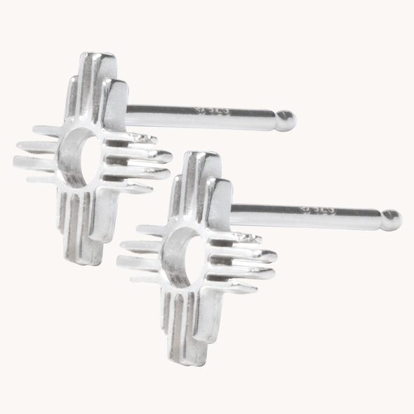 Enchantment: Silver Mini Zia Stud Earrings