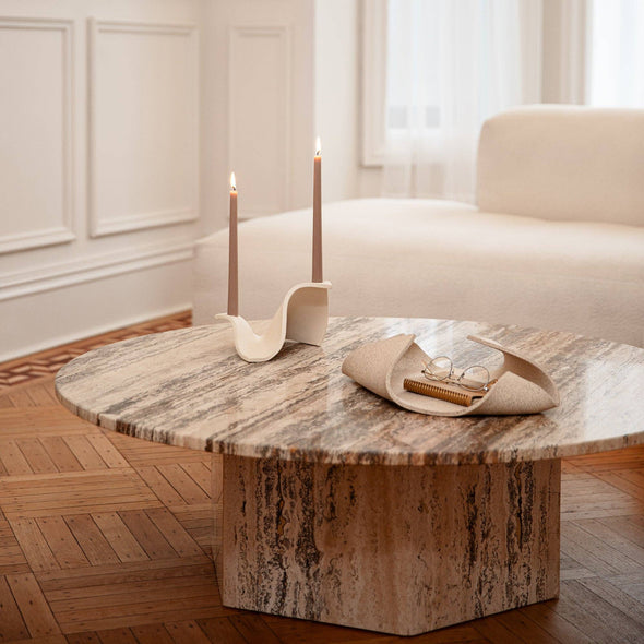 Drape Candelabra: Bone