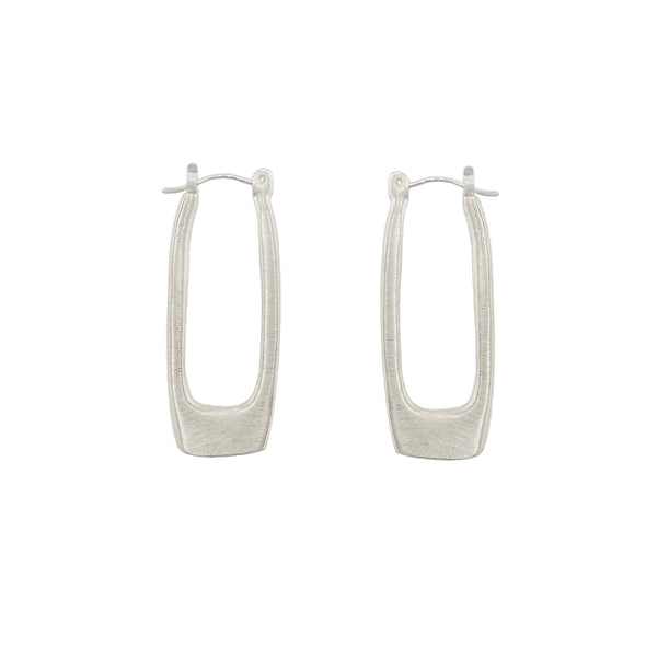 Earrings: Medium Rectangle Hoops