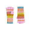 Mosaic Fingerless Gloves: Rust/Lilac