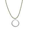 Necklace: Silver Circle on Pyrite Beads