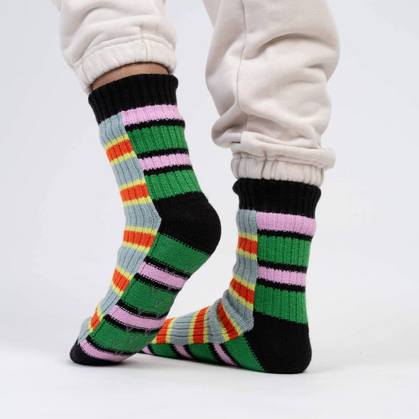 Zipper Stripe House Socks
