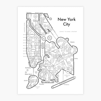 Letterpress Print: New York City 8.5" x 11"