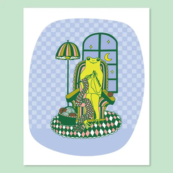 Print: Knitting Frog