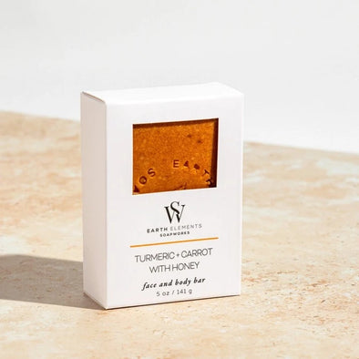 Face and Body Bar Soap: Turmeric Carrot Honey