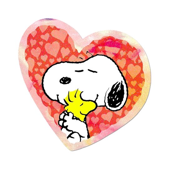 Sticker: Holo Heart Snoopy