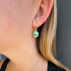 Earrings: Malachite Coins