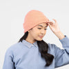 Grid Knit Beanie: Pink