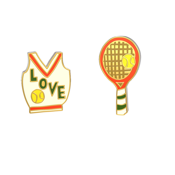 Earrings: Tennis Love