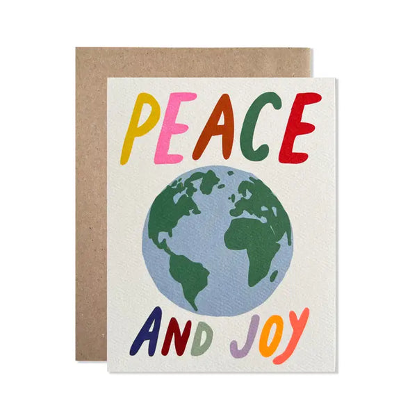 Peace and Joy Earth Holiday Card- Set of 8