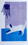 Risograph Print: Downward Dog