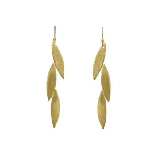 Earrings: Three Solid Leaves