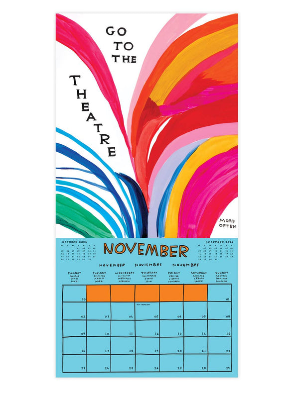 David Shrigley 2026 Wall Calendar