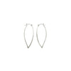 Earrings: Small Leaf Hoops