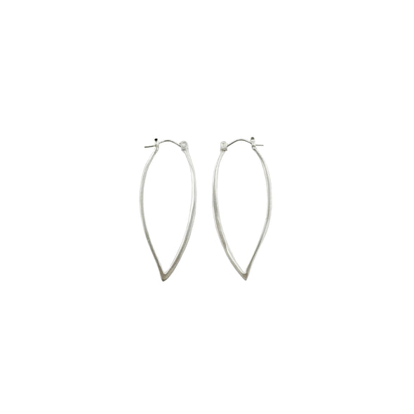 Earrings: Small Leaf Hoops