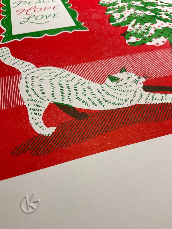 Print: Christmas Cat