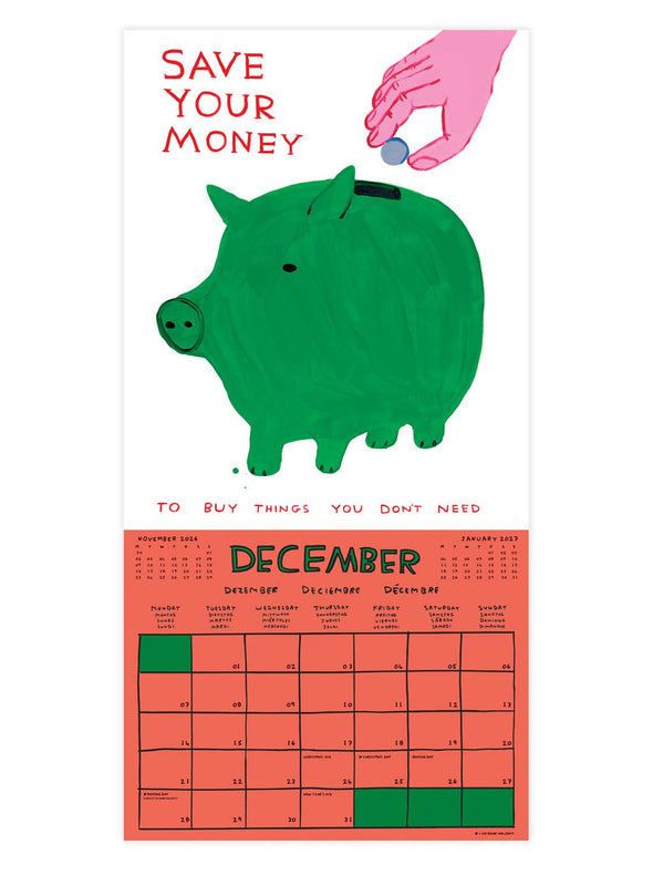 David Shrigley 2026 Wall Calendar