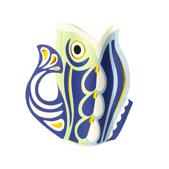 Paper Vase: Blue Fish