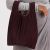 Pleated Baggu: Mahogany