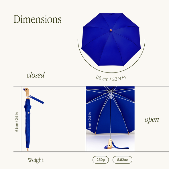 Children's Duckling Umbrella: Royal Blue