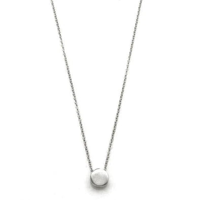 Necklace: Tiny Silver Circle