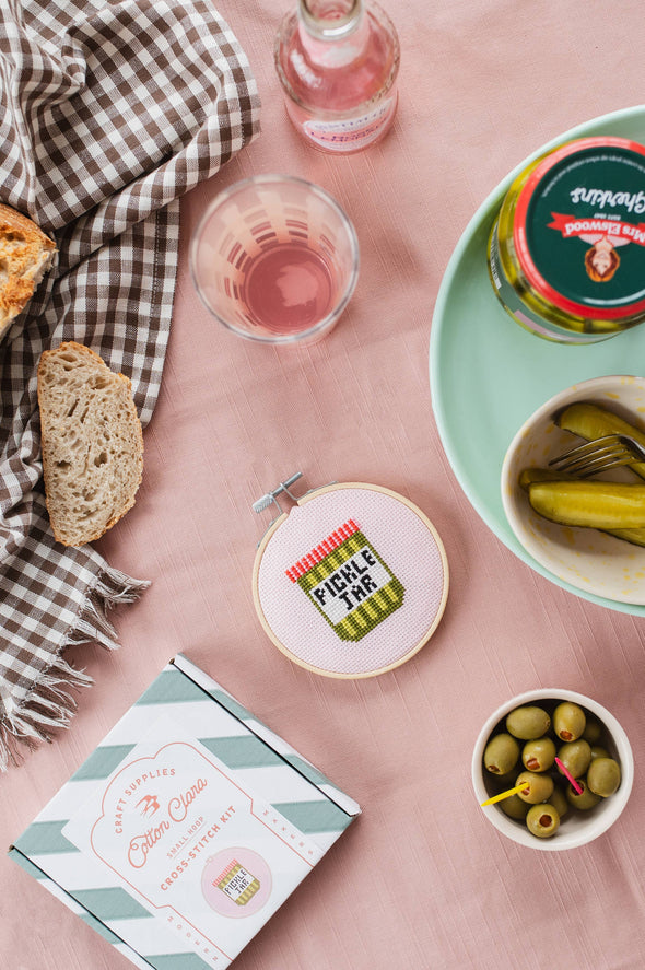 Cross Stitch Kit: Pickle Jar