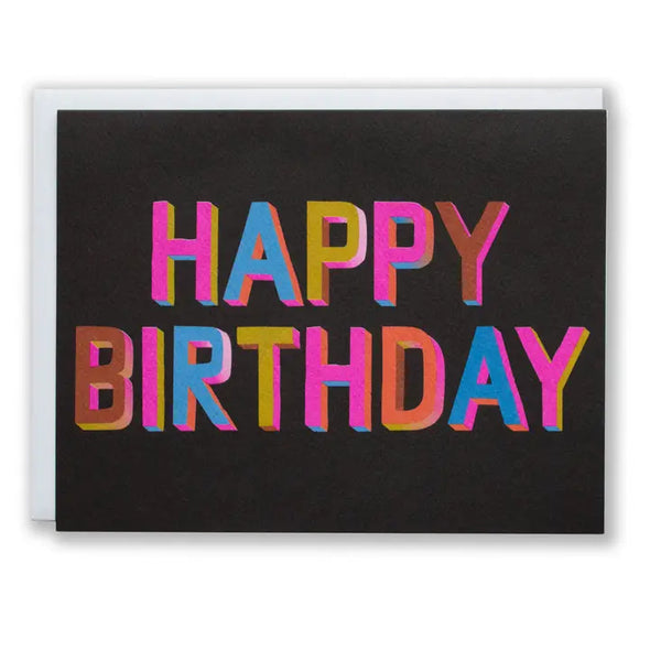 Card: Happy Birthday 3D Brights