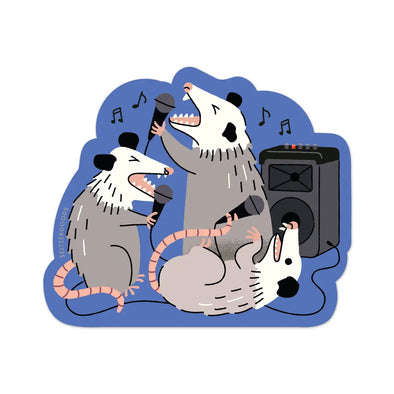 Sticker: Opossum Karaoke