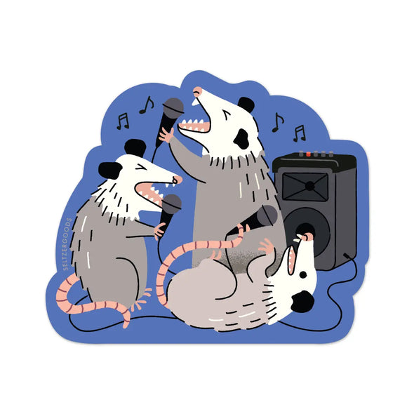 Sticker: Opossum Karaoke