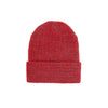 Rib Knit Beanie: Red Grey