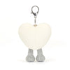 Amuseable Heart Bag Charm: Cream