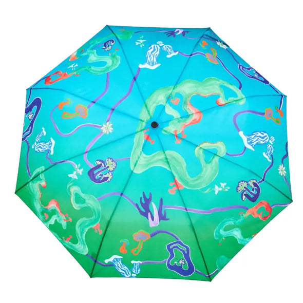 Original Duck Umbrella: Aqua Fungi