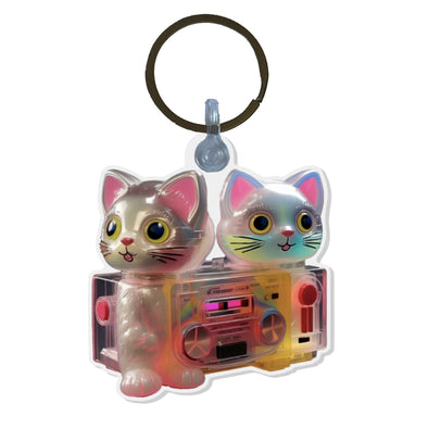 Keychain: Boombox Kitties