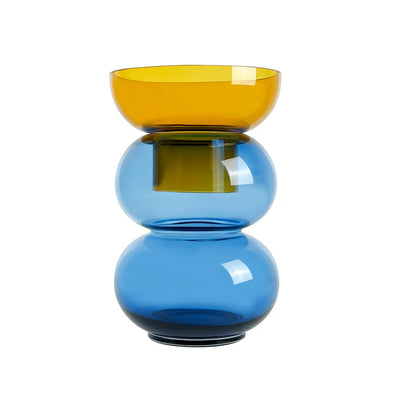 Bubble Vase Large: Yellow & Blue