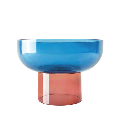 Tip Top Glass Bowl Big- Reversible Blue and Pink